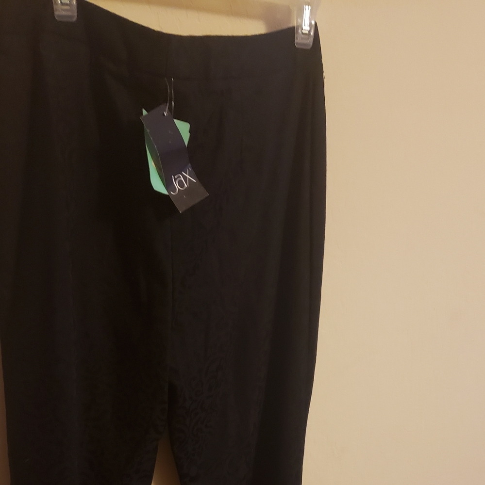 Black Brocade Slacks-New w/tags sz10
